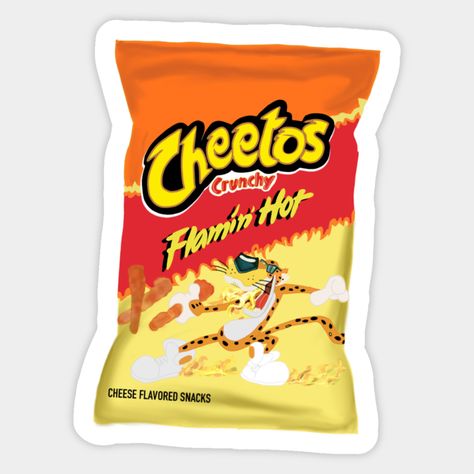 Flamin Hot Cheetos Aesthetic, Chetos Flaming Hot Aesthetic, Cheetos Sticker, Chips Stickers, Snacks Stickers, Cheetos Flamin Hot, Paper Squishes, Foodie Wallpapers, Flamin Hot Cheetos