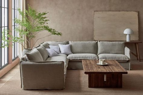 Neva Corner Sectional Slipcover – Washable – Sixpenny Corner Sectional Sofa, Hardwood Plywood, Sectional Slipcover, Classic Table, Cabin Living, U Shaped Sectional, Reclaimed Oak, Round Rock, Corner Sectional