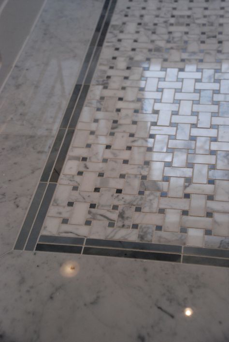 basketweave marble tile with radiant heating....aaahhh! Bathroom Floor Tile Patterns, Marble Bathroom Floor, Creative Tile, Urban Interiors, Tile Rug, Patterned Floor Tiles, Downstairs Bathroom, Bathroom Floor Tiles, Dream Bathrooms