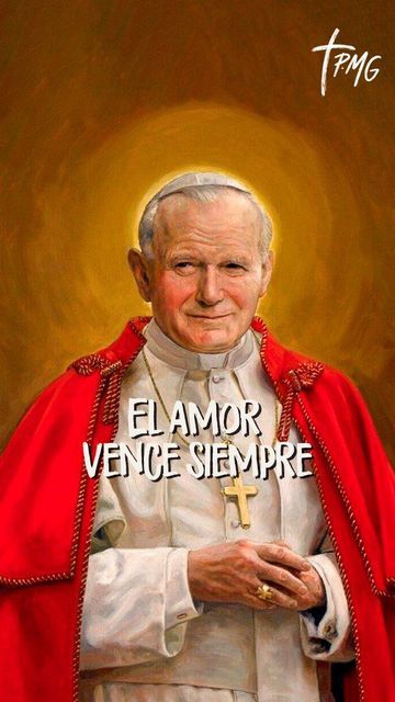 Padre Miguel Guerra on Instagram: "No te pierdas este mensaje de San Juan Pablo II, sus palabras son actuales, trascienden generaciones y resuenan en nuestro corazón. Mañana como iglesia celebramos la memoria de este gran Pontífice, que se desbordó en servir y amar a Dios. Sin duda, escuchar a San Juan Pablo II, nos deja un mensaje de paz, esperanza y de confianza en aquel que lo puede todo. “El amor vence siempre, como Cristo ha vencido, el amor ha vencido. Cristo siempre puede más”. ¿Tie Saints For Kids, Pope Saint John Paul Ii, San Juan Pablo Ii, St John Paul Ii, Juan Pablo Ii, Bible Study Verses, John Paul Ii, October 21, Catholic Faith