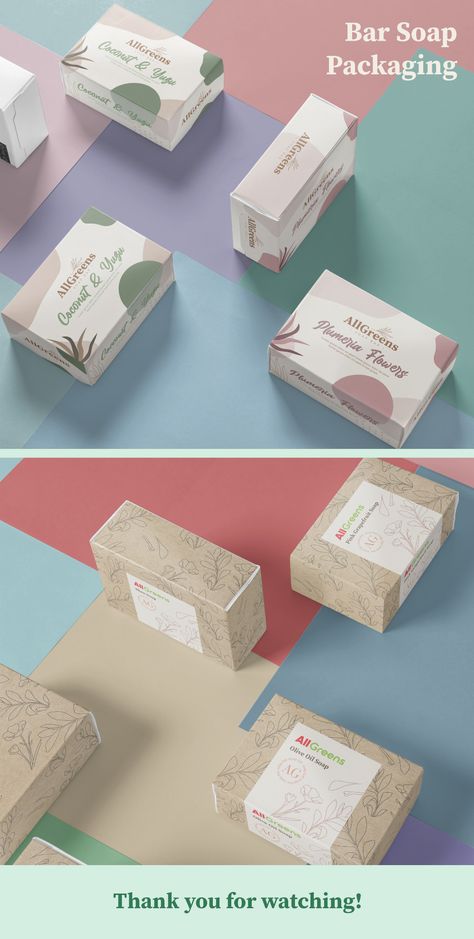 Bar Soap Packaging on Behance Bar Soap Packaging Design, Natural Soap Packaging, Natural Cosmetics Packaging, Bar Soap Packaging, Soap Label Design, Scrub Soap Bars, Handmade Soap Packaging, Soap Packaging Design, Mailer Design