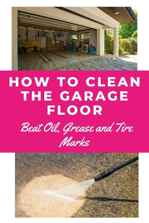 Clean Garage Floor, Garage Floors Diy, Floor Cleaning Hacks, Baking Soda Cleaner, Tire Marks, Epoxy Floors, Garage Floors, Clean Garage, Garage Floor Epoxy