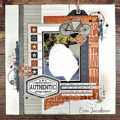 Ctmh Scrapbooking Layouts, Masculine Scrapbook, Scrapbooking Design, Scrapbook Gallery, School Scrapbook Layouts, Boy Scrapbook Layouts, Ctmh Layouts, Scrapbook Design Layout, Scrapbooking Layouts Baby