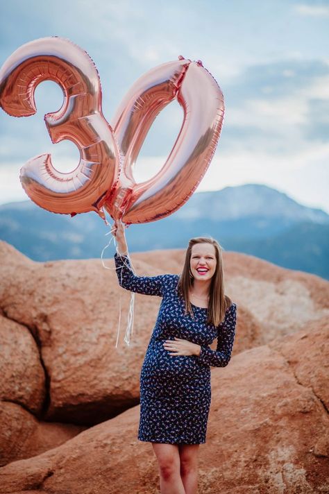 Thirty, Flirty, & Thriving: 30 things I learned before turning 30 - Oak + Oats Pregnancy Birthday Photoshoot, Pregnant Birthday, 30th Birthday Photo Shoot, 30th Bday Party, Thirty Flirty And Thriving, 30th Birthday Bash, Secret Party, Birthday Photo Shoot, Thirty Birthday