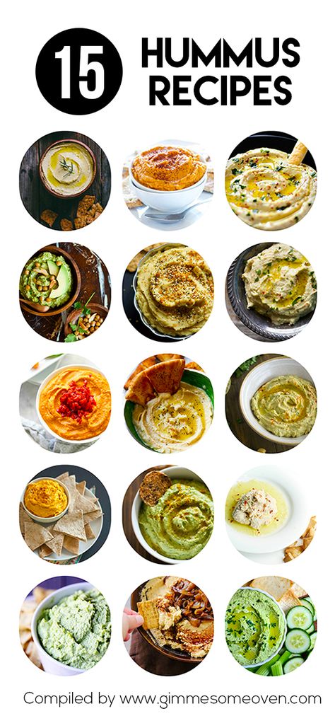 A delicious collection of 15 hummus recipes from food bloggers. Healthy Hummus Recipe, Healthy Hummus, Hummus Recipes, Gimme Some Oven, Hummus Recipe, Think Food, Deilig Mat, Appetizer Snacks, Healthy Foods