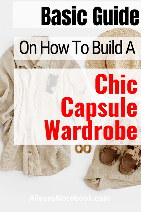 A chic capsule wardrobe is a minimalist and timeless collection of clothing that embodies style and sophistication. It consists of high-quality, versatile pieces that can be mixed and matched to create a variety of outfits. A chic capsule wardrobe emphasizes classic cuts, neutral colors, and simple yet elegant accessories. It is a sustainable and cost-effective approach to fashion that never goes out of style. Read the article and get a FREE capsule wardrobe guide. capsule wardrobe basics | Chic Capsule Wardrobe, Capsule Wardrobe Basics, Capsule Wardrobe Minimalist, Minimalist Closet, Minimalist Capsule Wardrobe, Wardrobe Basics, Elegant Accessories, To Shine, Every Girl