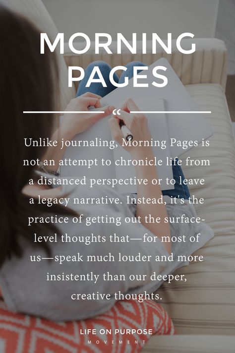 Morning Pages: A Daily Practice to Help You Clear the Chatter and Start Each Day with Clarity & Peace The Artists Way Morning Pages, Artists Way, Julia Cameron, The Artist's Way, Morning Pages, Feeling Empty, Love My Kids, Daily Practices, Journaling Ideas