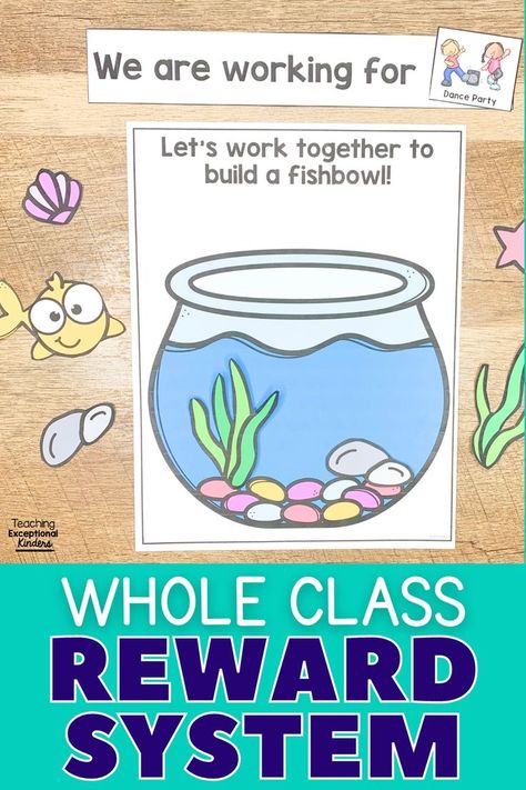 A fish bowl whole class reward system Whole Class Reward System, Classroom Reward Chart, Preschool Behavior Management, Class Reward System, Whole Class Rewards, Classroom Reward System, Classroom Management Preschool, Positive Behavior Rewards, Classroom Incentives