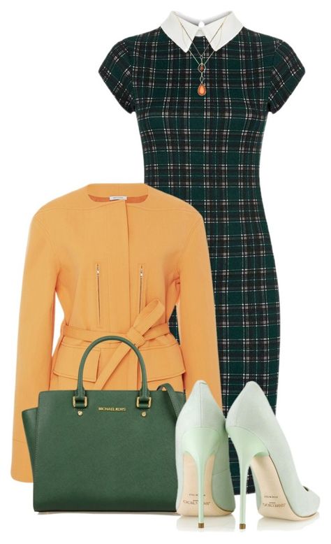 "Workwer" by larycao ❤ liked on Polyvore featuring Etro, MICHAEL Michael Kors, Jimmy Choo and INC International Concepts Work Dresses Outfits, La Outfits, Cute Work Outfits, Stylish Work Attire, Elegant Outfits, Womens Business Casual, Diva Fashion, Dressy Outfits, Work Wardrobe