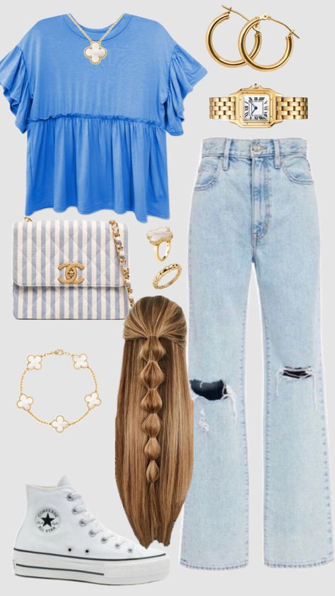 Cute Fall Outfits For Church, Cute Trending Outfits, Summer School Outfits Aesthetic, What To Wear To Graduation Ceremony, What To Wear To Church In Summer, 80 Degree Weather Outfits Summer, What To Wear For Picture Day, Everyday Outfits Jeans, Cute Summer Church Outfits