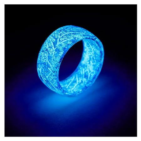 Glow Rings, Glowing Ring, Glow Ring, Glowing In The Dark, Dark Rings, Dark Jewelry, Blue Glow, Acrylic Ring, Resin Ring