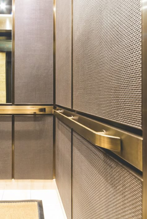 featuredBronzeElevatorInteriorCOP6033NSheridanRdChicagoGandRCustomCabs Elevator Cabin Interior Design, Lift Design Interior, Lift Car Interior, House Lift Design, Lift Car Design, Home Elevator Interior, Lift Interior Design, Lobby Decor Ideas, Lift Interior