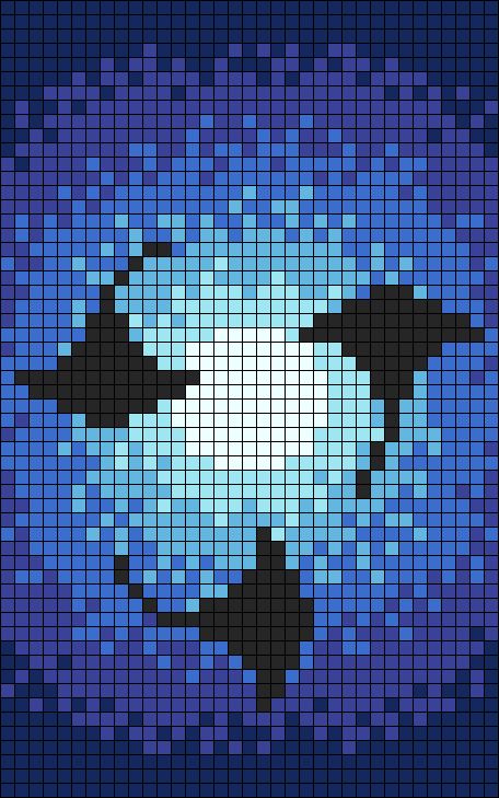 Stingray Cross Stitch, Scenery Alpha Pattern, Pixel Art 32x32 Grid Landscape, Koi Alpha Pattern, Stingray Pixel Art, Unique Pixel Art, 8 Bit Pattern, Tapestry Crochet 2 Colors, Alpha Patterns Butterfly