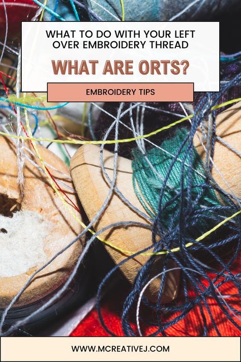 What are embroidery thread bits called? Do they have a special name? What do you do with them? Do you try to save them for another project? Throw them away?  After I had been embroidering for a few years, I started hearing the term orts. I wasn't really sure what it was being referred to or if I was missing something in translation. Turns out orts are thread bits! Beginner Hand Embroidery, Embroidery Punch Needle, Art Cross Stitch, Missing Something, Visible Mending, Embroidery Threads, Fiber Artist, Desert Plants, Create Words