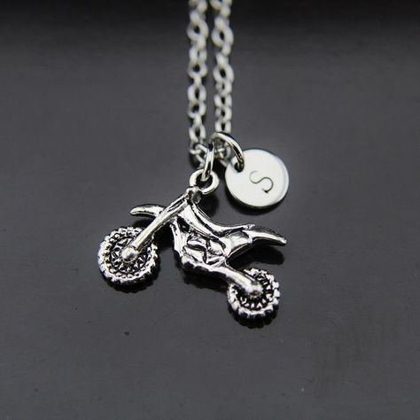 Bike Number Plate, Bike Necklace, Silver Motorcycle, Bike Jewelry, Country Jewelry, Motorcycle Chain, Bf Gifts, Number Necklace, Adventure Gifts