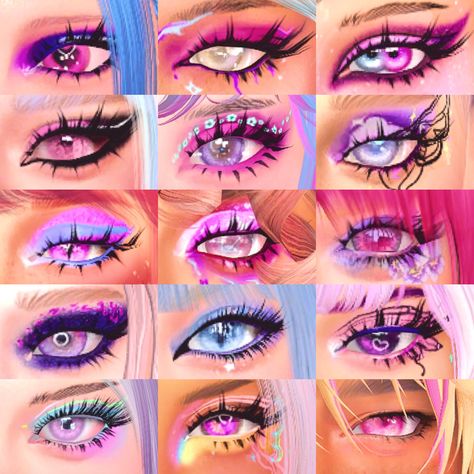 Sims 4 Cc Two Different Colored Eyes, Sims 4 Cc Bratz Makeup, Black Eyes Sims 4 Cc, Sims 4 Contacts Eyes, Sims 4 Cc Cartoon Eyes, Big Eyes Sims 4 Cc, Sims 4 Cc Unnatural Eyes, Sims 4 Cartoon Eyes, Sims 4 Custom Content Face