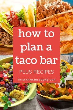 Tacobar Party, Bar Menu Ideas, Bar Checklist, Taco Bar Recipes, Taco Bar Menu, Mexican Party Food, Taco Bar Party, Party Food Bars, Graduation Food