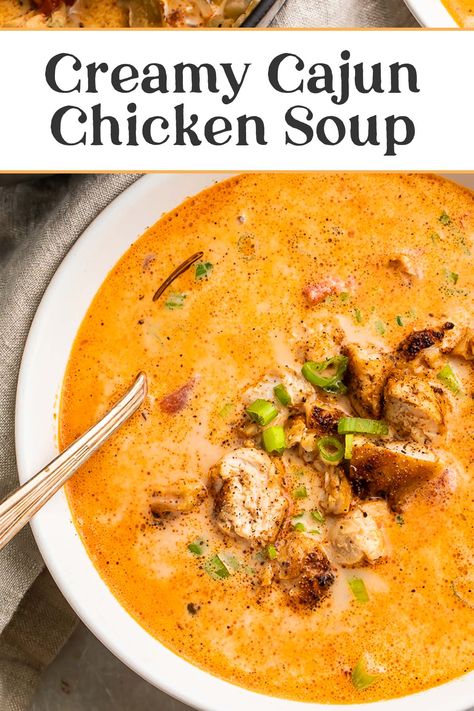 Creamy Chicken Gumbo Soup, Cajun Chicken Soup Crock Pot, Creole Chicken Soup, Creamy Cajun Chicken Pasta Soup, Creamy Chicken Broth Soup, Cajun Ninja Chicken Stew, Creole Soup Recipes, Cajun Soup Recipes New Orleans, Cajun Chicken Noodle Soup