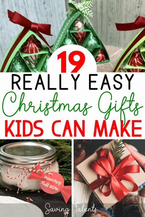 Christmas Gifts Kids Can Make, Homemade Holiday Gift Ideas, Presents For Parents, Gifts For Kids To Make, Gifts Kids Can Make, Diy Christmas Gifts For Kids, Easy Homemade Christmas Gifts, Homemade Holiday Gifts, Inexpensive Christmas Gifts