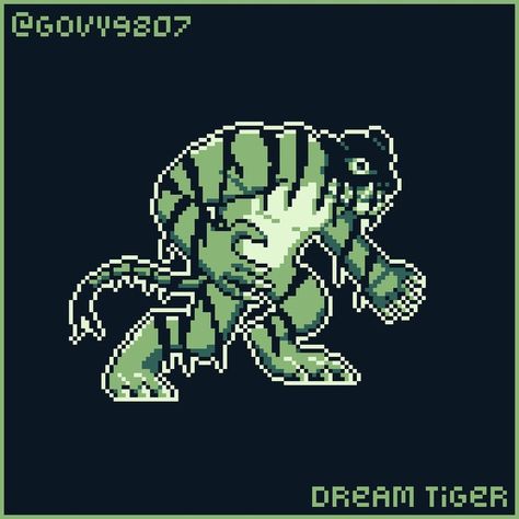 saw this amazing character made by @govy9807 and decided to rethink it as a fighter that belongs on a retro game, behold the dream tiger, swipe left to see the original (third photo) #aseprite #asepriteart #digitalart #pixelart #fantasyart #robot #illustration #gameboyart #gameboy #8bit #fanart #dreamtiger Dream Tiger, Sprite Art, Robot Illustration, Creature Drawings, Retro Game, Game Inspiration, 8 Bit, Retro Gaming, The Dream