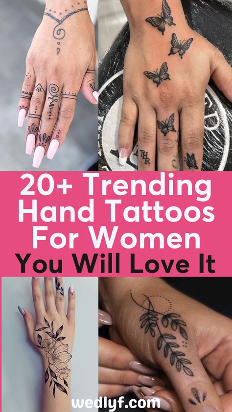 15 Lovely Hand Tattoos for Women that are Meaningful and Aesthetic #tattooideas #tattoodesign #tattooart #tattoosforwomen #tattoomodel. Find out more here 👉https://www.theworldaccordingtome.org/body-art/?art468 Hand To Finger Tattoos For Women, Feminin Hand Tattoos, Symbolic Hand Tattoos, Tattoo Ideas Female On Hand, Fine Line Hand Tattoos For Women, Womens Hand Tattoos Ideas, Women’s Hand Tattoos, Delicate Hand Tattoos For Women, Hand Tats For Women