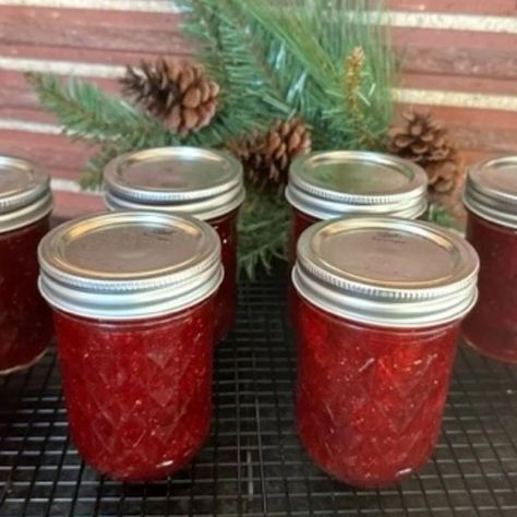 Make This Amazing Christmas Jam Recipe Now | GB's Kitchen Small Batch Christmas Jam, Christmas Jam With Powdered Pectin, Strawberry Cranberry Jam Christmas, Amish Traffic Jam Recipe, Christmas Jam No Pectin, Christmas Jam Recipes No Pectin, Freezer Christmas Jam, Easy Christmas Jam, Christmas Jam Canning Recipe