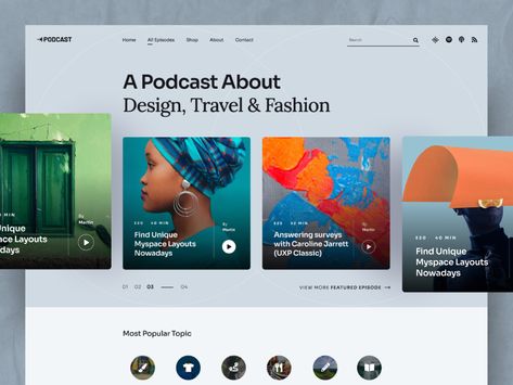 Podcast Web Design, Podcast Website Design, Blog Article Design, Podcast Layout, Magazine Website Design, Podcast Template, Myspace Layout, Podcast Design, Podcast Website