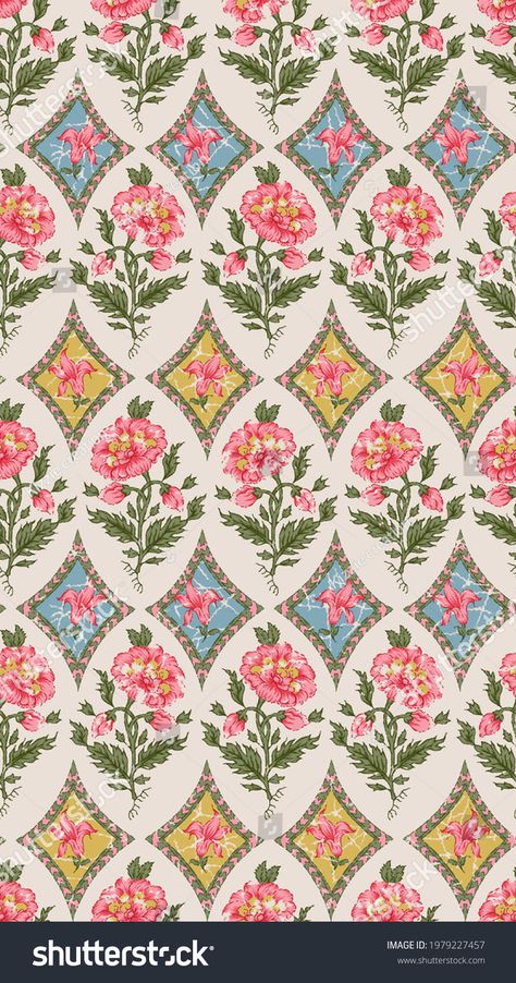 Seamless Textile Allower Backgrund Pattern Stock Illustration 1979227457 | Shutterstock Vintage Rose Pattern, Print Patterns Aesthetic, Cute Patterns For Backgrounds, Vintage Textiles Patterns, Floral Design Pattern, Border Wallpaper, Textil Design, Textile Prints Design, Floral Seamless Pattern