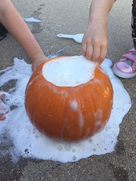 Foaming Pumpkin Experiment, Pumpkin Volcano, Volcano Experiment, Biggest Pumpkin, All Things Fall, Large Pumpkin, Primary School Teacher, Primary Teaching, I Love Fall