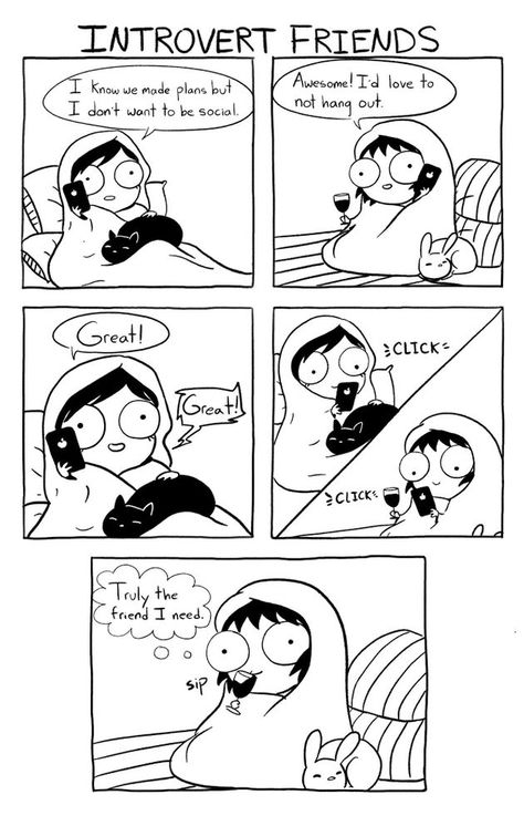 6 Hilarious Illustrations That Sum Up The Bonds Of Female Friendship | HuffPost Sarah Scribbles, Sarah Anderson Comics, Sarah's Scribbles, Sarah Andersen, Smile 2, Introvert Problems, Introvert Humor, Humor Grafico, Memes Humor