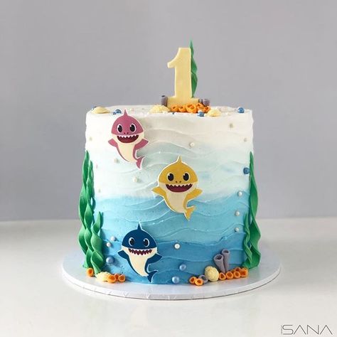 [New] The 10 Best Dessert Ideas Today (with Pictures) - Baby shark . . #babysharkcake #babyshark #cake #cakesbysana #buttercreamcake #ombrecake #babycake #sharkcake #buttercream #1stbirthdaycake #1stbirthday #dessert #baker #foodie #instacake #instabday #indstalike Baby Shark Torte, Shark Birthday Cakes For Boys, Baby Shark 2nd Birthday Cake, Baby Shark Birthday Cake Boy, Babyshark Bday Party, Baby Shark Birthday Party Boy Cake, Birthday Cake For Baby Boy 2nd, Baby Shark Nails, Baby Shark Birthday Party Girl Cake