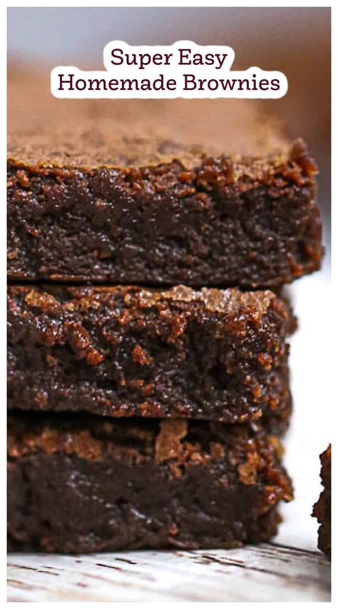 Homemade Chewy Brownies Recipe, Chewy Brownies From Scratch, Brownie From Scratch, Homemade Brownies From Scratch, Homemade Brownies Recipe, Easy Homemade Brownies, Chewy Brownies Recipe, Milk Chocolate Brownies, Homemade Brownies Easy