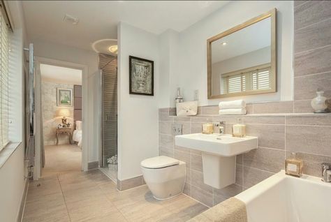 Interior Designed Master Bedroom and Ensuite Bathroom.  Mink, pale pink grey tones, neutral scheme.   Cala Homes 2016.  #calahomes #interiordesign #showhomes #ensuite Pink Gray Bedroom, Redrow Homes, Bedroom Ensuite, New Bathroom Ideas, Timeless Bathroom, Master Ensuite, Small Sink, Rustic Modern Kitchen, Cheap Bathrooms