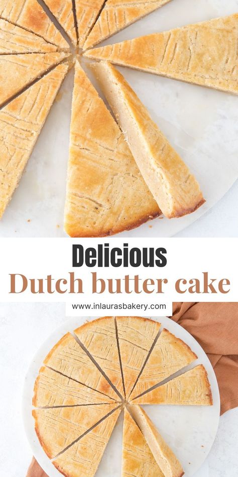 Dutch butter cake Boterkoek Recipe, Dutch Butter Cake Recipe, Dutch Baking, Mini Pancakes Recipe, Dutch Butter Cake, Dutch Cuisine, English Recipes, Butter Cake Recipe, Ginger Bread Cookies Recipe