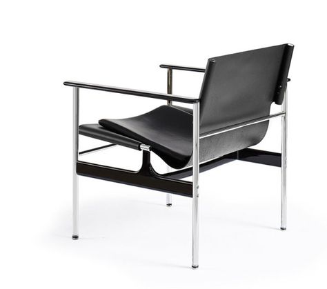 Knoll Brings Back the Pollock Arm Chair After 35 Years Photo Leather Sling Chair, White Things, Safari Chair, Executive Suites, Brown Cushions, Furniture Chairs, Single Chair, Black Cushions, Sling Chair