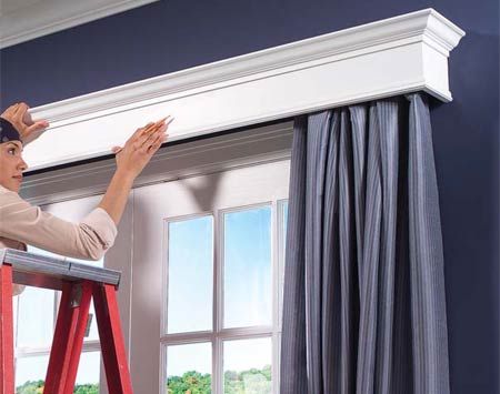 Window Cornice Diy, Diy Curtain Rod, Window Cornices, Diy Curtain Rods, Diy Curtain, Diy Casa, Diy Window, Hus Inspiration, घर की सजावट