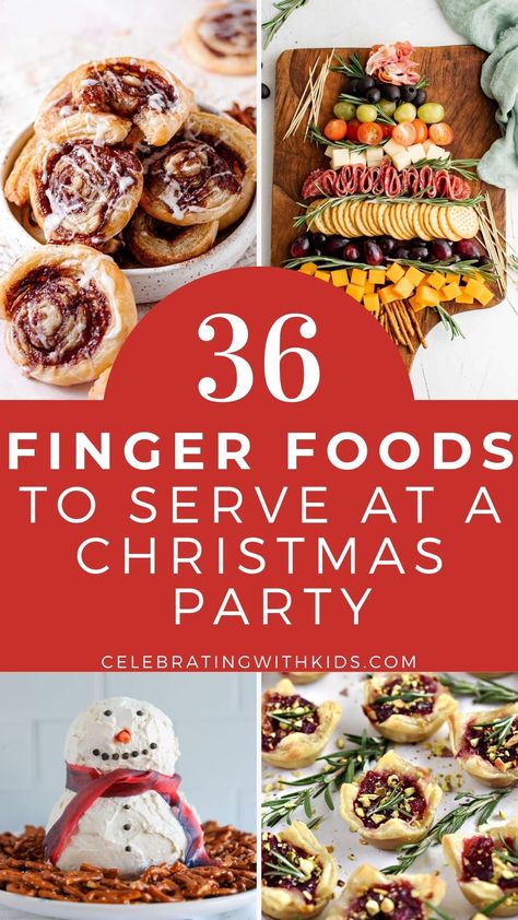 Fun Christmas Food Ideas Parties, Easy Christmas Entertaining Ideas, Christmas Potluck Ideas For Work, Christmas Shower Food, Winter Party Recipes, Finger Foods For Party Christmas, Xmas Party Food Appetizers, Christmas Dish To Pass Ideas, How To Host A Christmas Party At Home