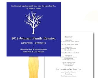 Family Reunion Favors, Personalised Fans, Family Information, Outdoor Baby Shower, Star Family, Johnson Family, Event Signage, Outdoor Baby, Fan Style