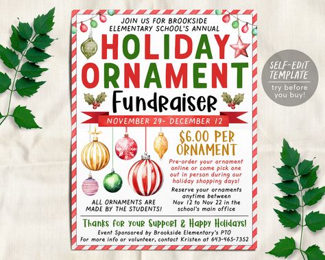 Ornament Fundraiser, Christmas Fundraiser Ideas, Gift Wrap Fundraiser, School Holiday Shop, Elf Stuff, Christmas Luncheon, Pto Ideas, Fundraising Activities, Xmas Shopping