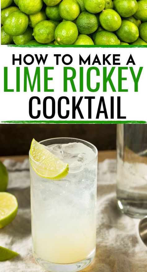 Lime Ricky Recipes, Mint Lime Cocktail, Vodka And Lime Cocktails, Bourbon Lime Cocktail, Gin And Lime Cocktail, Bacardi Lime Cocktail Recipes, Cocktails With Lime Juice, Lime Alcoholic Drinks, Absolute Lime Vodka Cocktails