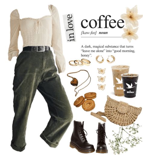 Nature Date Outfit, Coffee Girl Aesthetic Outfit, Cafe Date Outfit Aesthetic, Coffee House Aesthetic Outfits, Bookstore Date Outfit, Coffee Outfit Aesthetic, Coffee Date Outfit Winter, Coffee Aesthetic Outfit, Coffee Date Outfit Aesthetic