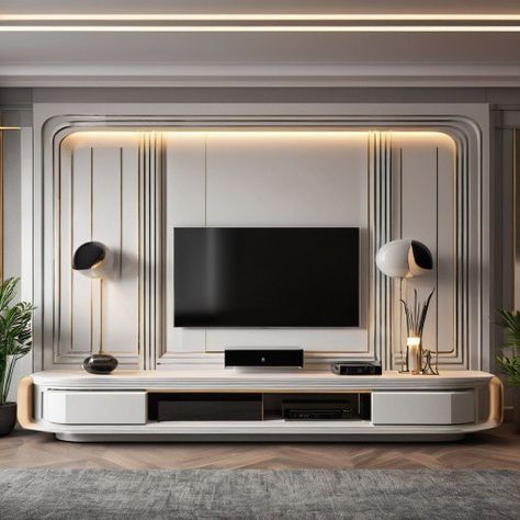 Tv Penal Design Modern Luxury, Classic Partition Wall, Tv Cabiney, Luxury Tv Unit Design, Latest Tv Unit Designs, Tv Wall Design Luxury Tvs, Lcd Design, Background Tv, Tv Unit Bedroom