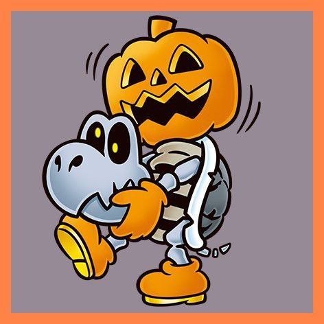 Yoshi Halloween, Dry Bones Mario, Halloween Classroom Decorations, Moldes Halloween, Sticker Tattoo, Dry Bones, Tattoo Trend, Super Mario Art, Nintendo Art