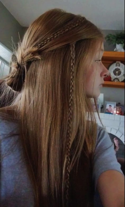 Winter Jam Concert Outfits, Long Hair With Small Braids, Mini Braids In Hair, Southern Hairstyles Country, Easy Hairstyles Pictures, Medium Length French Braids, Medium Braid Hairstyles, Hairstyles With Small Braids, Hair Styles That Cover Ears