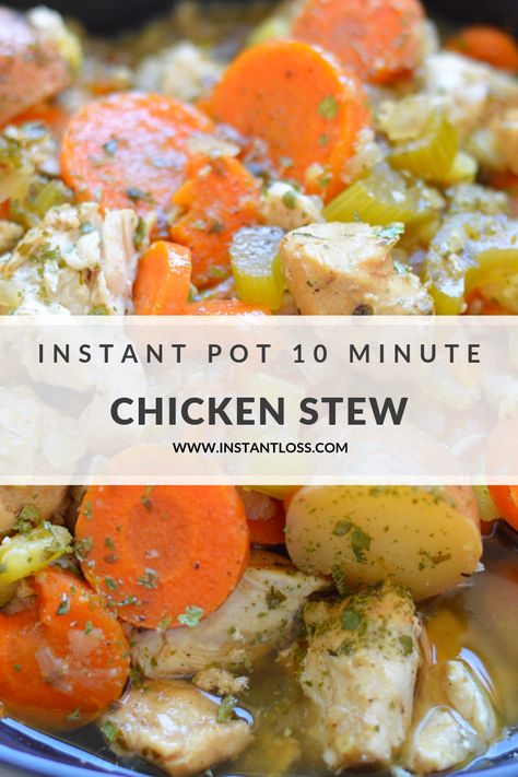 Instant Loss, Instant Pot Dinner Recipes, Chicken Stew, Instapot Recipes, Instant Pot Chicken, Delicious Dinner Recipes, Pressure Cooker Recipes, Healthy Nutrition, 10 Minute