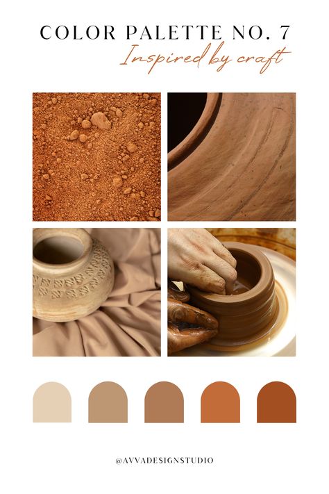 Pottery Colour Palette, Terracotta And Cream Color Palette, Ceramic Colour Palette, Terracotta Beige Color Palette, Earthy Terracotta Color Palette, Terracotta Color Aesthetic, Clay Colour Palette, Pottery Color Palette, Terra Cota Color Palette