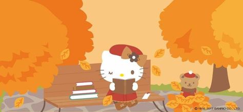 Background Hello Kitty, Sanrio Autumn, Keyboard Background, Hello Kitty Vans, Laptop Wallpapers, Sanrio Wallpaper, Best Seasons, Twin Sisters, Laptop Wallpaper