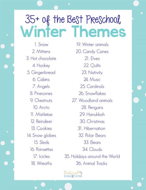 35+ Best Winter Preschool Themes, lesson plans, activities, and printables. Perfect for weekly or monthly themed learning or unit studies. Preschool book lists, preschool activities, art, and crafts. Winter preschool themes include literacy, math, STEM ideas and more. #preschool January Lesson Plan Themes For Toddlers, January Curriculum Toddlers, Daycare Weekly Themes, January Classroom Themes, Toddler Curriculum Themes, Winter Preschool Themes, Kindergarten Plan, January Preschool Themes, January Lesson Plans