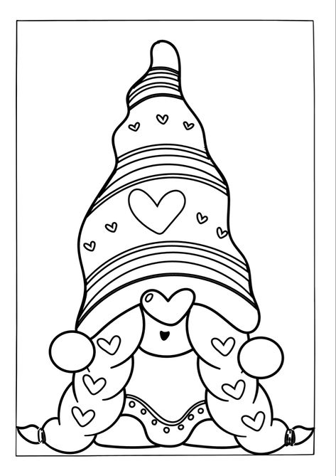 Printable Gnome Coloring Page Gonk Colouring Pages, Cute Gnome Coloring Pages, Free Gnome Coloring Pages, Printable Gnome Patterns Free, Gnome Coloring Pages Free Printable, Gnome Crafts For Kids, Gnome Rocks, Gnome Coloring Pages, Mini Gnomes