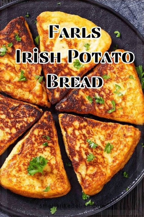 Bring a touch of the Emerald Isle to your kitchen with farls. These delectable potato pancakes are a staple in Irish cuisine and a perfect  way to explore new flavors. Irish Potato Farls, Farls Recipe, Potato Farls, Irish Potato Bread, Irish Potato Pancakes, Sausage And Eggs, Irish Cooking, Irish Potato, Irish Cuisine